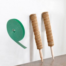 필플랜트 수태봉 식물지지대 연결형 40cm 2p + 원예용벨크로 5m 1p, 2세트