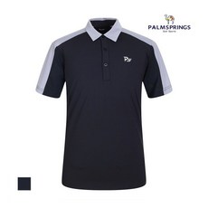 팜스프링스 남성 투톤 배색 카라 반팔티셔츠_STSM222183 700809