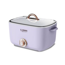 songen松井多功能電煮鍋 薰衣草色 煎煮炒炸一鍋搞定, SG-176HS-P