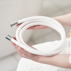 아토퓨어 식품등급 실리콘 샤워호스 고급형 물때방지 줄꼬임방지, 메트화이트, 2m