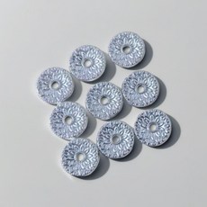 S925純銀回紋花紋內凹隔片 DIY串珠配件 手串手鏈隔珠文玩配飾 P1, 1個, 10mm銀色回紋內凹隔片（4片）