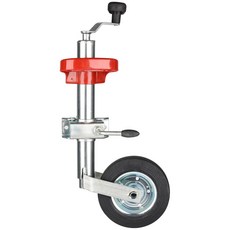 텅잭 재키휠 카라반 차량 나사 트레일러 RV, 1개, 모델 A 지향성 바퀴 레드 핸들 포함