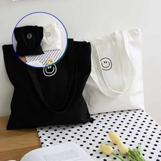 쌍문상회 숄더백 보조가방 에코백 크로스백 스마일에코백 천가방 대형에코백 40872EA