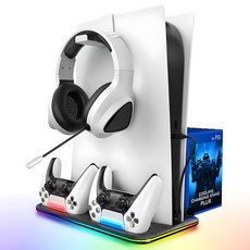 JOYTRON PS5 散熱充電直立架 Plus, JTP5-202, 1個, 黑色