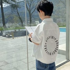 JEOUH 童裝 男孩 男童 上衣 襯衫 韓版 休閒 寬鬆 時尚