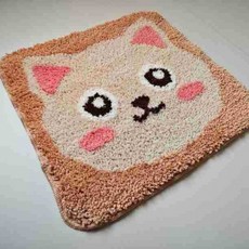 해피유통 유아 아동용 귀여운 캐릭터 원형 방석 소프트 플러시 체크 무늬 좌석 쿠션 사계절 사용 가능, 40*40센티미터., 26