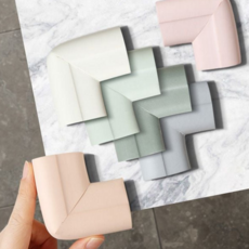 책상 코너 모서리 보호대 아동 벽보 가구 투명 안전 가드 침대 아기 기둥 쿠션 테이블, 1개, W형 딥그린