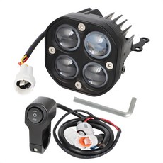 오토바이 헤드라이트 W 라이트 비 X160 타원형 서론 X260 스위치 바이크 세그웨이 더트 프론트 X 헤드 밝은 램프, 1)1 Kit