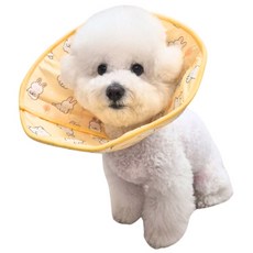 커들스피어 강아지 넥카라 반려동물 고양이 소프트 동물 패턴 넥카라, 1개, 옐로우