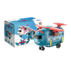 키젤로 3 IN 1 변신 비행기 장난감, 블루, 1개