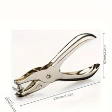 원형 펀칭기 정밀 소프트 그립 홀 종이 펀처 스크랩북 공예 도구 제작을위한 1Pc 헤비 듀티 단일, 01 silver, 02 6mm