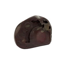 《博古珍藏》麻子坑姜宸英題詩端硯 2.5公斤 帶石眼 文房硯台 超值回饋, 1個