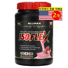 1+1 올맥스 분리 유청 단백질 분말 907g 스트로베리맛 칼슘 비타민C 철분 칼륨, 2개
