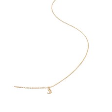 모니카비나더 14K 옐로 골드 스몰 이니셜 J 네크리스