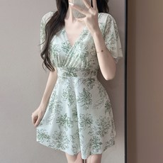 高級大碼泳衣女連體裙溫泉夏泳裝, L適合100-115斤