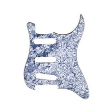 SSH 기타 픽가드 픽 가드 스크래치 플레이트 및 픽가드 나사 11홀 기타 액세서리 12색 옵션, 블루 그레이 펄