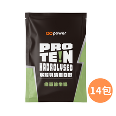 GOpower 水解乳清蛋白飲 綠豆沙牛奶, 14個, 35g