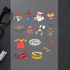 비오스리빙 커스텀 의류 패치 열 전사지 인쇄 제작 옷 라벨 명절 60133d 수선용, 단품