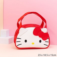 韓國 lilfant 凱蒂貓304不鏽鋼兒童餐具組, 1個, 便當袋, 粉紅色, 學習筷、湯匙、叉子、水杯、便當袋