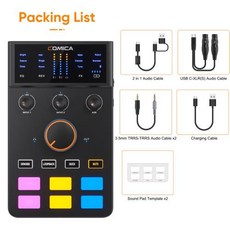 Co ca A aster C1 오디오 인터페이스 스트리밍 게임 팟 팅용 Bluetooth 연결 iMAC Android용 사운드 카드, 1) ADcaster C1