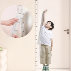 지우개로 지울 수 있는 벽 부착형 키 측정 스티커 2P 세트, 1세트, 투명