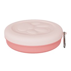 치프몰 휴대용 반려동물 도시락통 사료그릇, 1개, 핑크 L