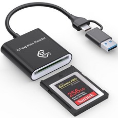 Lecnvuo CF Express 타입 B 카드 리더기 USB 32 Gen 2 10Gbps USB-C USB-A 2-in-1 Type-B CFe