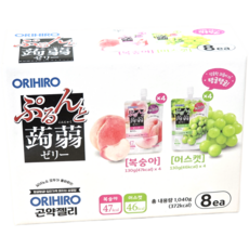 오리히로 곤약젤리 파우치, 130g, 8개