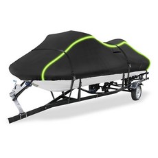 X AUTOHAUX 제트스키 커버 136-145인치 3인승 300D 방수, ブラック