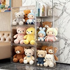 Clevoria 투명 아크릴 케이스 피규어 장식장 진열장 인형보관 대형 45x33x33cm, 1개