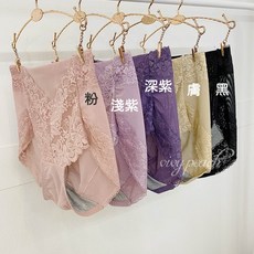 vivy peach 女款中高腰蕾絲修飾褲, 不挑色(隨機出貨),XL