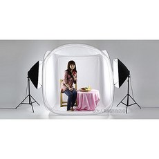 150CM 攝影棚套組 含防倒影門與4色背景 50x70cm標準色溫無影罩雙燈組, 1個