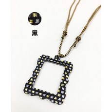 FranceBed Luxury放大鏡方框項鍊，手工雕刻日式工藝，樂齡輔具銀髮居家必備，免運優惠, 1個, 黑色