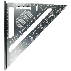 公制鋁合金三角尺 木工專用 學習繪圖 90度直角 45度角, 黑色, 1個