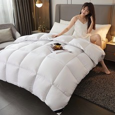 프리미엄 겨울 호텔 거위털 구스 다운 이불, 화이트