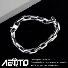 AETTO 粗款方扣手鍊 重磅醫療鋼 鈦鋼手鍊 男生手鍊 女生手鍊 飾品