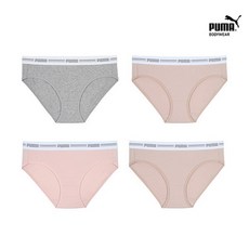 푸마 언더웨어 소프트 에센셜 여성 팬티 4종세트그레이1 베이지2 피치1 382225