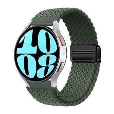 갤럭시워치 호환 마그네틱 브레이드 스포츠 루프 스트랩 워치8/7//6/5/4/ 40mm 44mm 45mm 43mm 47mm 42mm 46, 다크 올리브