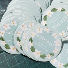 現貨 禮物吊卡 圓型4公分 有打洞 包裝吊卡 手作族最愛 手工製作, 1個, P-每包100入