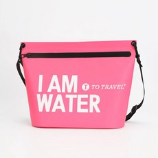 TO TRAVEL 氣密拉鏈斜挎手機防水袋, 基礎款 防潑水 - 無觸控窗 - 紅色