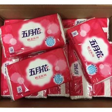 五月花 輕柔抽取式衛生紙(110抽/包)面紙【X區粉包裝】, 1個