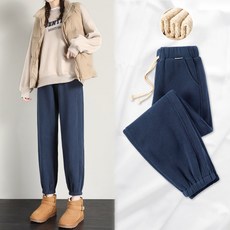 Asure 여자 겨울 방한 긴 바지 트레이닝 팬츠 기모 캐주얼 바지