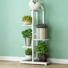 Tiger Pavilion 북유럽 스타일 철제 화분 스탠드, 5단, 화이트