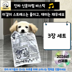 냥멍 바스락북 강아지 혼자놀기 소리나는 신문책 장난감, 3개, 화이트&블랙