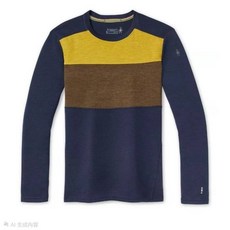 Smartwool 男士戶外配色美利奴羊毛長袖針織衫，舒適透氣戶外休閒理想選擇