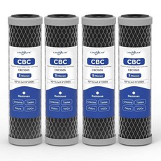 5 Micron 25.4 x 6.4cm(10 2.5인치) 집 전체 CTO 탄소 블록 정수 필터 카트리지 교체품 AO-WH-PRE-RCP2 FX12P WFPFC8002 W