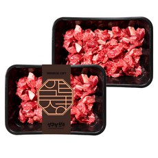 1++등급 한우 국거리 400g(200gx2) | 미역국 떡국 곰탕 장조림 육개장용 무국 가정식 국용 세절 고급 국거리용 투뿔 한우 마장동 프리미엄 소고기 추천 [냉장] 압구정한우, 200g, 2개