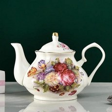 european bone china 찻주전자 400ml 영어 애프터눈 티 세트 찻주전자 고급 도자기 커피 포트 내열 주전자 냄비 4. 색깔: 코나 ... 1개, 7. 030 * 1개
