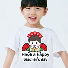 영어 유치원 학원 스승의날 일회용 의류 스티커 카네이션, 1개, 2번_남아