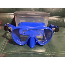 SCUBAPRO TRINIDAD 自潛面鏡套組，無框設計，廣闊視野，舒適貼合，潛水浮潛皆適用, 藍色面鏡, 藍色面鏡